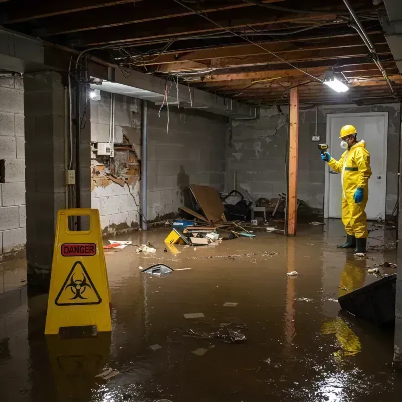 Flooded Basement Electrical Hazard in Green Acres, CA Property